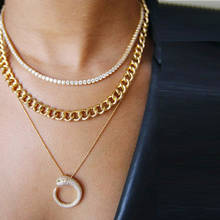 Женское ожерелье с подвеской в виде Ягуара, ожерелье в европейском стиле с фианитами, 2021 2024 - купить недорого