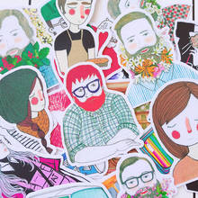 23PCS Mr. Beard and cool girl Stickers Crafts And Scrapbooking stickers book Student label Decorative sticker kids toys 2024 - buy cheap