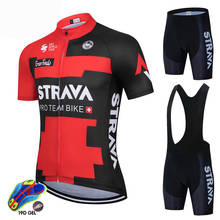 2021 Cycling Jersey Pro Team STRAVA Clothing Bike Bib Shorts MEN Set Ropa Ciclismo Summer Quick-Dry Bib 19D Gel 2024 - buy cheap