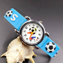 Cartoon Football style Children's Watches Kids Students girls Quartz 3D Silicone strap Wrist Watch Clcok E06 2024 - buy cheap