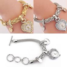 Fashion Women's Love Heart Bracelet Watch Charm Band Analog Quartz Wrist Watch Ladies Dress Watches Gift Luxury 2024 - buy cheap