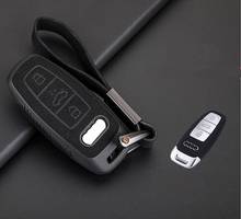 Suede Leather Car Key Case Holder For Audi Q3 Q5 Q8 Q7 Sline C5 C8 A4 B6 B7 B8 B9 TT 80 S6 A1A4 B8 A5 A6 A7 A8 D5 TT 8P 8L 2024 - buy cheap