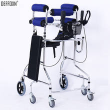 Elderly Walking Aid stroke Hemiplegia Rehabilitation Equipment Handbrake Foot Brake 6 Unversal Wheels Adult Walker Leg Training 2024 - buy cheap