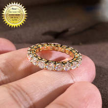 Anillo de diamante de moissanita de oro de 18K 100%, color D, VVS con certificado nacional 031 2024 - compra barato