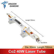 Tubo láser Co2 Original, lámpara de doble cabeza de Metal, 40W, diámetro de 50mm, longitud de 700MM, para máquina cortadora de grabado láser CO2 2024 - compra barato