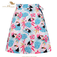 SISHION Tropical Flowers Leaves and Toucans Printed Beach Summer Skirt SS0015 Sarong Boho Multitasks Sexy Wrap Skirt 2024 - buy cheap