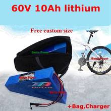 Paquete de batería triangular de iones de litio para bicicleta de montaña, cargador 2A y Bolsa, 60V, 10Ah, 1000W 2024 - compra barato