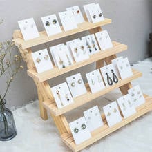 Solid wood desktop bracelet earrings shelf doll up to Molly hand-held storage table trapezoidal display stand 2024 - buy cheap