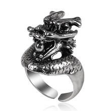 Zinc Alloy Retro Dragon Ring Male Jewelry Exaggerated Animal Adjustable Ring Goth Punk Jewelry Open Ring Jewelry Gift 2020 New 2024 - buy cheap