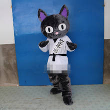 Fantasia de mascote de gato preto, traje de festa cosplay, vestido, promoção de publicidade, carnaval, dia das bruxas, natal, adulto, páscoa 2024 - compre barato