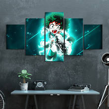 Póster de Anime de Izuku, pintura al óleo de My Hero Academia, papel tapiz artístico de lona, pegatinas de pared para decoración del hogar, murales, decoración de fondo, 5 piezas 2024 - compra barato