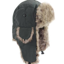 Unisex Men Women Russian Hat Trapper Bomber Warm Ear Flaps Winter Ski Hat Cap Headwear Solid Fluffy Faux Fur Bonnet 2024 - buy cheap