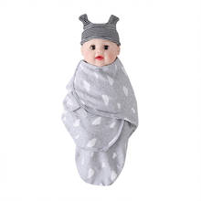 Пеленальное Хлопковое одеяло для новорожденных 34 х53 см с мультяшным принтом, детское ударопрочное одеяло, банное полотенце для весны и осени 2024 - купить недорого