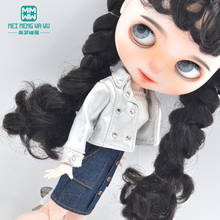 Blyth-ropa de muñeca, minifalda, chaqueta de cuero, tacones altos para 28-30cm Azone OB, accesorios, juguete de regalo para niña 2024 - compra barato