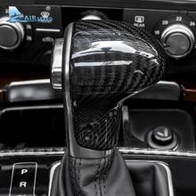 For Audi A4L A6L A7 S6 S7 Q5 Q7 Carbon Fiber Gear Shift Knob Cover Interior Trim 1pcs 2024 - buy cheap