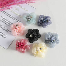 20 PCS Sweet Cloth Flowers With Stamen Connectors Charm DIY Hair Brooch Accessories For Jewelry Making 2024 - buy cheap