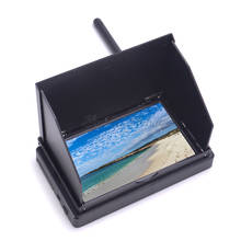 Monitor receptor inalámbrico para Dron FPV, pantalla LCD de 4,3 ", 48 canales, 4,3x480, batería integrada con parasol, pantalla LCD 2024 - compra barato