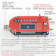 DP3A Digital display USB adjustable power module DC 1-30V 15W QC 2.0 3.0 FCP Quick charge 12v 24v laboratory power supply 2024 - buy cheap
