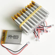 Batería recargable de polímero de litio JST 3,7mm, 10x500 V, 1,0 mAh, 3 pines para enchufe de MP3, GPS, DVD, bluetooth, grabadora 582535 2024 - compra barato