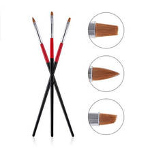 3 PC Nail Art Brush Professional Manicure UV Gel Brush Pen Acrylic UV Gel Extension Nail Polish Glue Pen Painting Tools 2024 - купить недорого