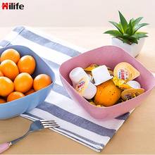 Living Room Candy Snack Plates Salad Bowl Fruit Plate Wheat Straw Square Food Container Gadgets 2024 - buy cheap