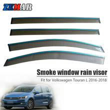 4Pcs/1Set Car Styling Window Deflector Rain Guard Visor Cover Trim For VW Touran L 2016 2017 2018 ABS Auto Accessories 2024 - buy cheap