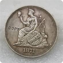 США Тип: #2 1871 индийский головной убор узоры долларов копия 2024 - купить недорого