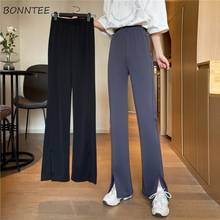 Spring Pants Women High Waisted Chic Vintage Simple Ins Soft All-match Ulzzang Office Ladies Trouser Stylish Casual Femme Bottom 2024 - buy cheap