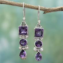 Imixlot Korean Elegant Purple Crystal Drop Earrings For Women Fashion Party Water Drop Dangles Pendientes Jewelry 2024 - buy cheap