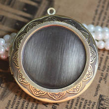 Pingente de bronze antigo para moldura, pingente redondo para medalhão de foto de 45mm para colar, acessórios para fazer joias diy, 2 peças 2024 - compre barato