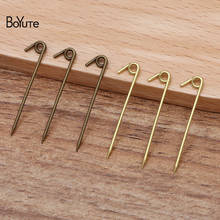 BoYuTe (200 Pieces/Lot) 30MM Length Metal Brass Pin Materials Diy Handmade Jewelry Accessories Pins 2024 - buy cheap