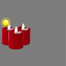3 or 6 Pieces Big Plastic Waterpoof LED Solar Tea lights,Flameless Electronic Red Candle Light For Garden Lawn Decoration 2024 - buy cheap