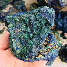 MOKAGY 1pc 300g-800g Natural Rough Raw Stone Blue Azurite Malachite Mineral Specimen for Fengshui Decoration 2024 - buy cheap