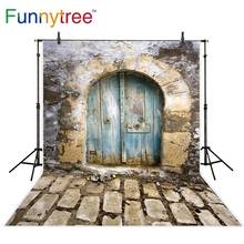 Funnytree-Fondo de pared de ladrillo para estudio fotográfico, telón de madera para sesión de fotos de boda, Vintage, puerta, calle, utilería de fotografía 2024 - compra barato