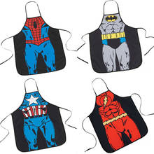 1Pcs Funny 3D Cartoon Kitchen Apron Digital Printed Super Heros Aprons Bibs BBQ Barbecue Cooking Dinner Uniform Home Supplies 2024 - купить недорого