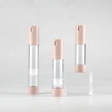 Botella de bomba sin aire transparente, envase rellenable para loción de viaje, cosmética, color rosa, 15ml, 30ml, 24 unidades 2024 - compra barato