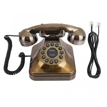 WX-3011# Antique Bronze Telephone Vintage Landline Phone Desktop Caller Home Office Vintage Telephone 2024 - buy cheap