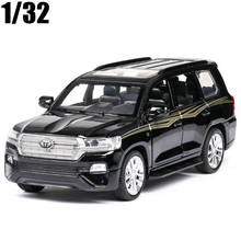 1:32 Diecast Alloy Car Toyota Land Cruiser Car Model Pull Back Sound Light For Children Toys Gifts Free Shipping 2024 - buy cheap