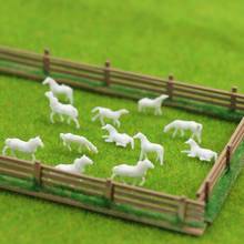 AN15002B 100pcs 1:150 Unpainted White Farm Animals Horses N Scale 2024 - buy cheap