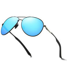 Óculos de sol masculino, armação grande em liga oval, espelho polarizado para dirigir, pesca 2024 - compre barato