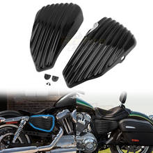 Cubierta de la batería del tanque de Gas de la motocicleta, protector de la raya del carenado, lado izquierdo y derecho para Harley Sportster 48 72 XL1200 XL883 2014-2020 2024 - compra barato