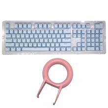 Pbt-teclas de luz de fundo em cor sólida com 104 teclas, adequado para instalação de teclado mecânico (mx switch), 85wd 2024 - compre barato