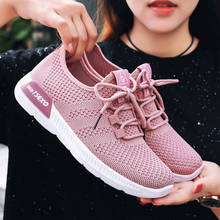 Women Shoes Plus Size Sneakers Women Breathable Mesh Sports Shoes Female Slip On Platform Sneakers White Knit Sock Shoes Casual 2024 - buy cheap