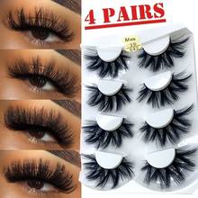 4 Pairs Natural False Eyelashes Fake Lashes Long Makeup 3d Mink Lashes Eyelash Extension Mink Eyelashes Natural Makeup Tool 2024 - buy cheap