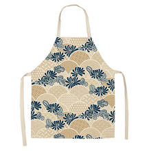 Aprons for Woman Kitchen Aprons for Women Cotton Linen Bibs Sea Mark Pattern Household Cleaning Pinafore Home Cooking Apron 2024 - buy cheap