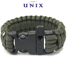1PC Outdoor Camping Paracord Parachute Cord Emergency Survival Bracelet Rope with Whistle Buckle(Army Green) 2024 - buy cheap