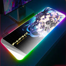 XGZ Tohka Yatogami-alfombrilla de ratón RGB para chica bonita, alfombrilla de ratón XXL para mesa de personaje, accesorios para juegos de PC, alfombrilla LED para ratón 2024 - compra barato