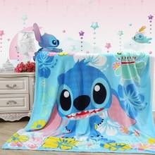 Disney Stitch Blankets Kids Home Textile Cartoon Printed Cartoon Blanket Boys Gift Soft Coral Fleece Blanket Throw on Bed Sofa 2024 - buy cheap