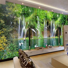 Custom 3D personality large wallpaper mural Chinese style living room Hotel TV background landscape scenery wall paper 3d обои 2024 - buy cheap