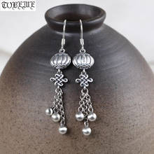 Handcrafted 100% 925 Silver Good Luck Women Earrings 925 Sterling Tibetan Lucky Knot Earrings Silver Bohemia Drop Earrings 2024 - buy cheap